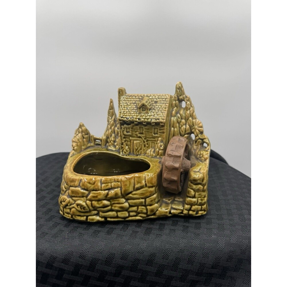 Vintage Shawnee USA Pottery,  Mill House,  Water Wheel, Planter, # 769 MCM